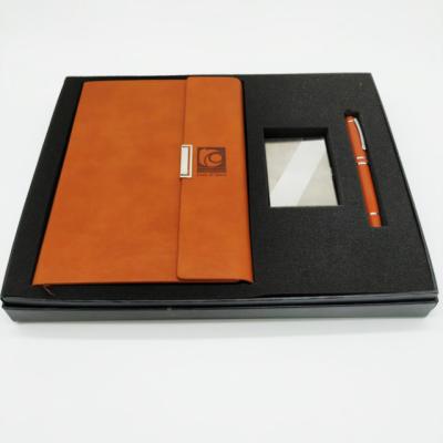 China gift set notebookHard Cover Note Pad loose-leaf notebook with pen business card holder for sale