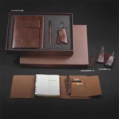 China Gift sets Hard Cover Note Pad loose-leaf notebook with notebook travel pu custom promotional for sale