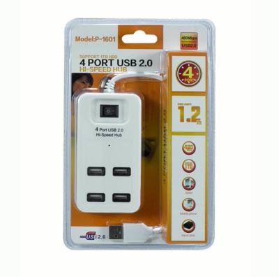 China High Speed Switch 1601 Independent Control With LED Indicators Laptop 2.0 4Port USB HUB MAN 1601hub for sale