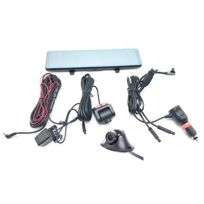 China 12 Inch Touch Screen 3 Channels AHD 1080P Mirror Car DVR System Dashcam System VCR Wireless Carplay Support WIFI BT for sale