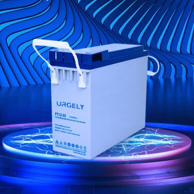 China Home Appliances Urgely 12v 55ah Car Lithium Ion Agm Deep Cycle Rechargeable Lead Acid Battery Pack Price for Electric Scooter for sale