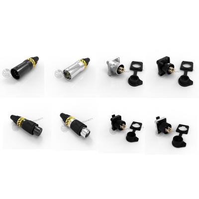 China Conector XLR de 5 pines impermeable IP65 Conector de toma de corriente masculino femenino en venta