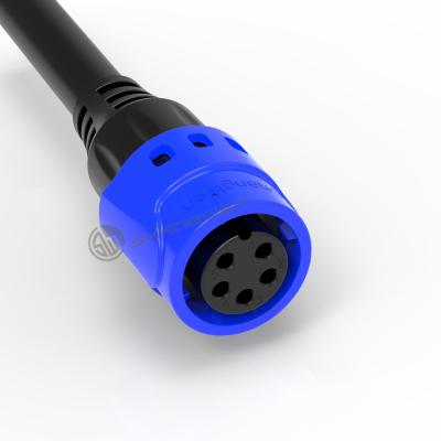 Chine M19 Connecteur d'alimentation IP67 Auto-verrouillage Connecteur féminin industriel à 5 broches à vendre