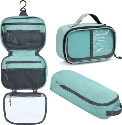 China Ultralichte accessoire hangende organisator tas Dusty Teal make-up aangepaste reistas met borstelhouder Te koop