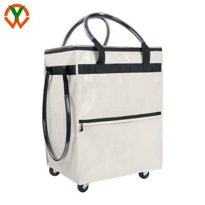 China Reusable PP Shopping Cart with Large Capacity Waterproof Foldable Shopping Bag for Shop Travel for sale