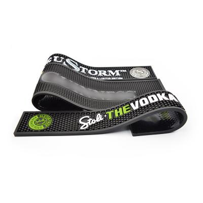 China Best Viable Cheapest Promotional Rubber Bar Runners Mat PVC Logo Customized Bar Mat for sale