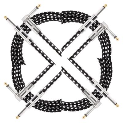 China GOLLEY Multimedia LION 1/4 Inch Straight To Bass Instrument Cord Professional Electric Right Angle Equip Guitar Audio Cable for sale