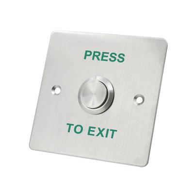 China 1.7mm 304 thick stainless steel IP67 22MM stainless steel high press high outdoor push to exit button for door access control waterproof system for sale