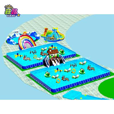 China Inflatable Water Park Factory Direct Sale Inflatable Water Park Factory Price Best Cheap Indoor Water Parks Customized Size for sale