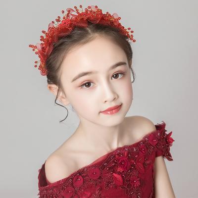 China Wholesale Durable Garland Headband Children Solid Color Girls Birthday Party Match Dress Headband for sale