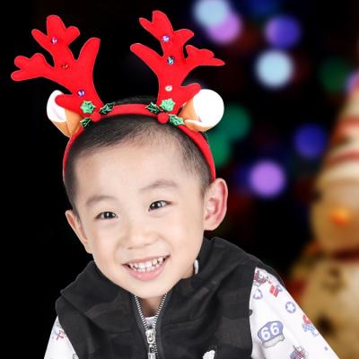 China Durable Santa Elk Antler Headband Christmas Fashion Snowman Kids Headbands Hair Accessories for sale