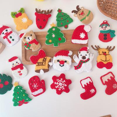 China Durable Cute Cartoon Wool BB Hair Clip Girls Red Autumn Winter Plush Christmas Hair Clip Accessories for sale