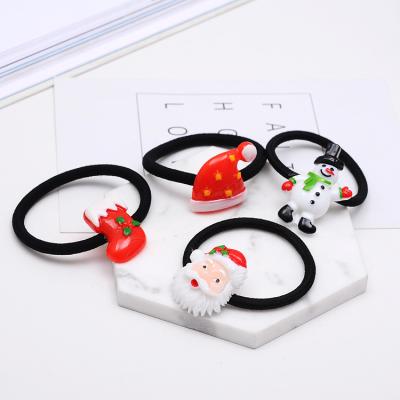 China Durable Cute Christmas Kids Hair Rope Adult Santa Snowman Four Styles Hair Rope Hair Accessories for sale