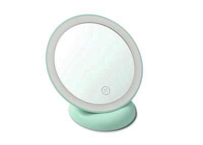 China Round Compact Mirror Power Bank , Portable Compact Mirror Usb Charger With LED Light for sale