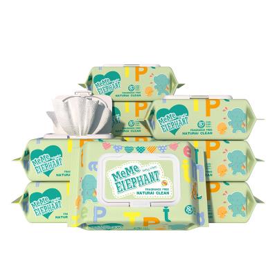 China Daily Life 80 Pieces of Fabric Manufacturers High Quality Nonwoven Baby Cleaning Wet Hand Wipes For Child for sale