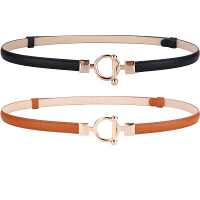 China Fashion Oemtailors Adjust Lady's Belt Dress Belt Leather Belts 1.5CM for sale