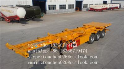 China Shipping Container Trailer Chassis , Air Suspension 30 - 45T Semi Trailer Truck for sale