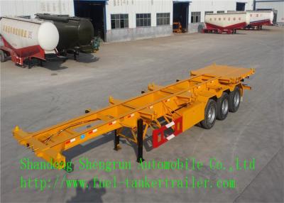 China Stainless Steel Container Skeleton Semi Trailer , 3 Axles Semi Truck Trailers for sale