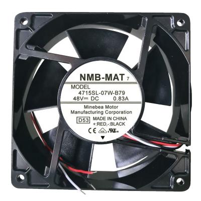 China Large Air Volume 12038 DC48V 0.83A 4715SL-07W-B79 12CM 120*120*38MM High Speed Long Life 12038 DC48V 0.83A Axis Heat Dissipation Fan for sale