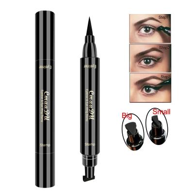 China Sale 2 In1 Glitter Waterproof Hot Stamp Eyeliner Waterproof Eyeliner Pencil Good Quality Eye Pencil Cosmetics Tool for sale