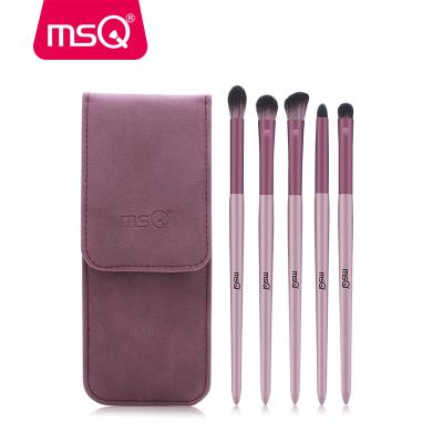 China MSQ Face Eye Makeup Brushes Eyeshadow 5pcs Professional Synthetic Make Up Brush Private Label With Purple Bag for sale
