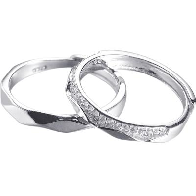 China Romantic Romantic 925 Sterling Silver Custom Wedding 925 Sterling Silver Ring Rings For Couples Eternity Ring for sale
