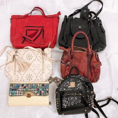 China Others High Quality First Grade Used Clothes Second Hand Fashion Ladies Handbags School Bags for sale