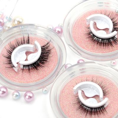 China Cruelty Sensitive Wholesale Bulk Vendor Private Label Fake Lint Free Adhesive Mink Eyelashes for sale