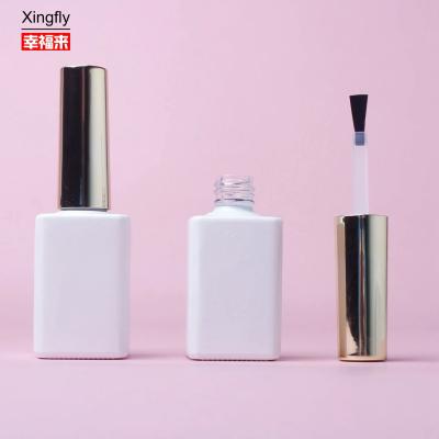 China Round 15ml Gel Nail Polish Bottles Customized Logo For Brush And Cap for sale