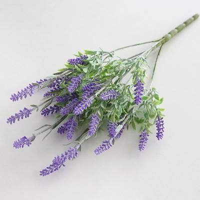 China 7 Big Branches Artificial Flower Lavender Flower Decoration Plastic Plastic Plant for sale