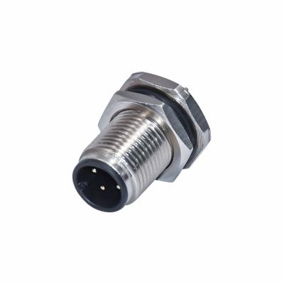 China tipo rápido conector elétrico do fechamento do PWB dos conectores M12 impermeáveis Multipole da circular 4P de metal à venda