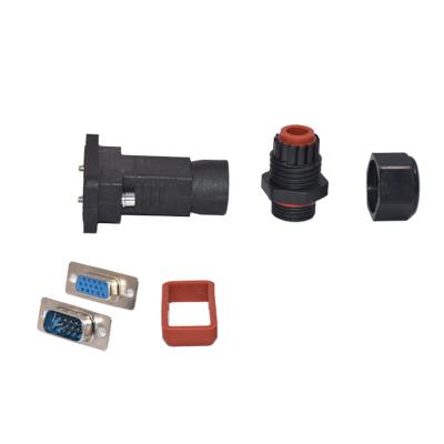 China Conector sub IP68 VGA de la prenda impermeable D del Pin 1000VAC de ROHS 15 en venta