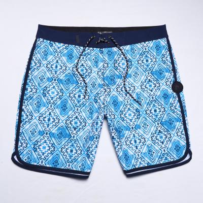 China QUICK DRY Spot wholesale discount and cheap men's beach surfing shorts quick drying swimming shorts striped Swimwear for sale