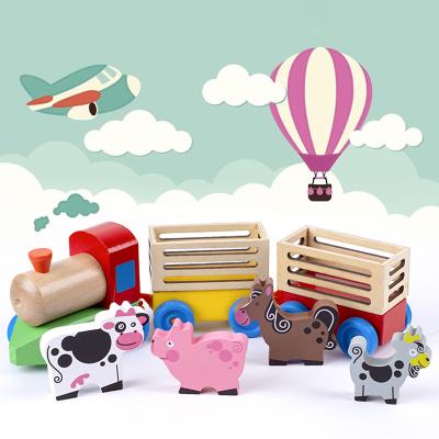 China Play Toy Rail Car Set Little Children Train Toys Car Wooden Red Adventure Big Breakthrough Educational Boy and Girl Gift for sale