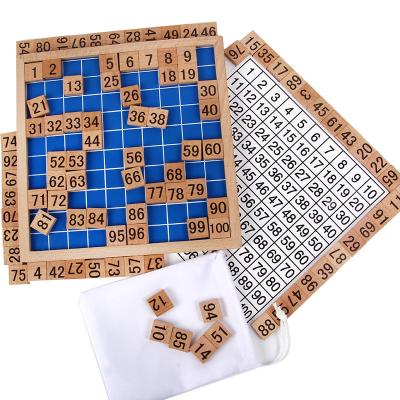 China Cartoon Wooden Children Toys Multifunctional Math Toys Kids Intelligence Development Figure Wooden Table Toys for sale