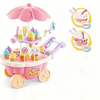 China Neutral simulation kitchen tableware set toy kitchen cash register drink machine music kids girl cold play house for sale