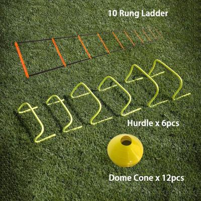 China Soccer Traning Custom Speed Football Soccer Agility Ladder Training Set Equipment Cones Circles Set Of Tracts for sale