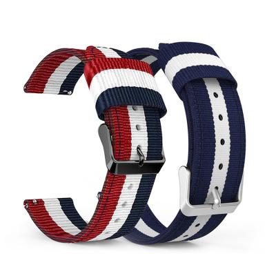 China Fabric Strap for Samsung Galaxy Watch 3 46mm Band for s3 Speed Frontier Classic 22mm 20mm Woven Watch Band for sale
