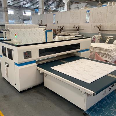 China ZOLYTECH Non-shuttle working 10KW commputerized hemming system automatic mattress hemming station for sale