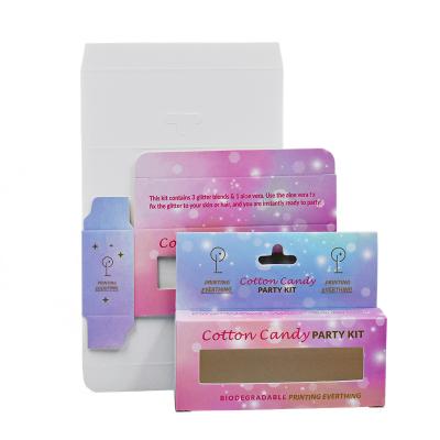 China Recyclable Perfume Packaging With PVC Window Paper Lip Gloss Box Packaging Custom for sale