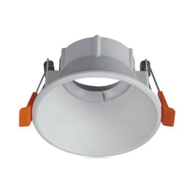 China Black White Silver MR16 G5.3 Indoor Lighting Spot Light Housing Downlight GU10 Aluminum Recessed Fixture for sale