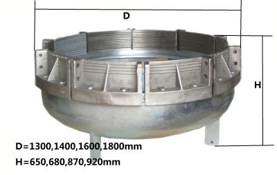 중국 전문가 1100mm 관 압력 검사자 엔드 캡, 관을 위한 둥근 금속 엔드 캡 판매용
