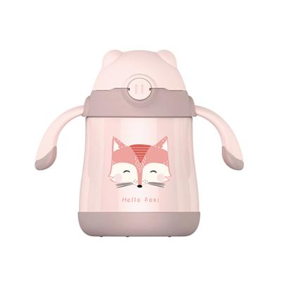 China High Grade Quality 316 SS Sustainable Inner Wall Kids School Water Bottle With Straw for sale
