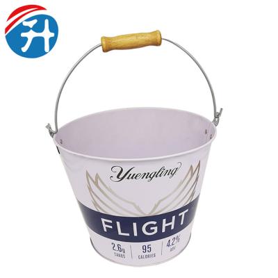 China Sustainable Metal Bucket 5L Galvanized Champagne 6 Bottles Beer Ice Buckets Wholesale Coolers for sale