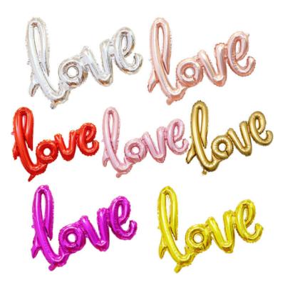 China Used Repeatedly Love Balloons Valentine's Day Trumpet Birthday Party Decoration Love Letter Foil Balloons Wedding Party Decoration Ball for sale