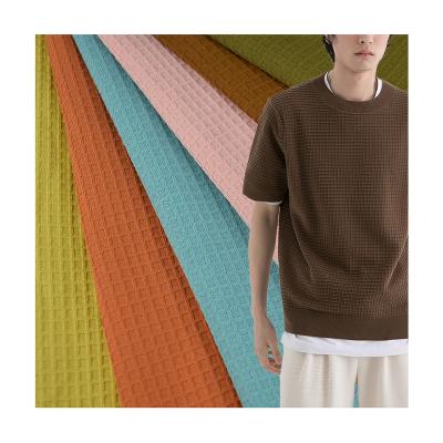 China Quick Dry Wicking Polyester Waffle Fabric Knitted 32s For T-Shirt for sale