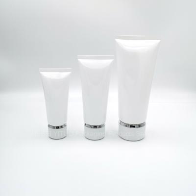 China Extruded Plastic Cosmetic Squeeze Tubes With Lids Thermoplastic Empty Lotion Tube for sale