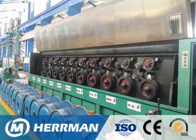 China Al Alloy Wire / Copper Rod Drawing Machine With Dual Bobbin Take Up High Potency for sale