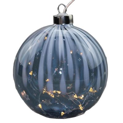 China Christamas Home Christmas Tree Decoration Colored LED Hanging Glass Balls for sale
