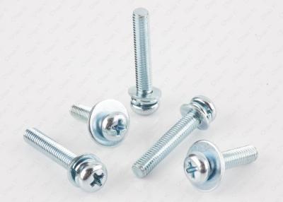 China Tornillos de máquina métricos de M6 M5 M4, pernos métricos combinados de la cabeza de la cacerola de Sems en venta